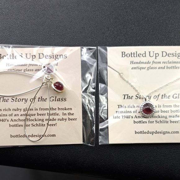 Bottled Up Designs Necklace and Earrings Set - Picture 2 of 4